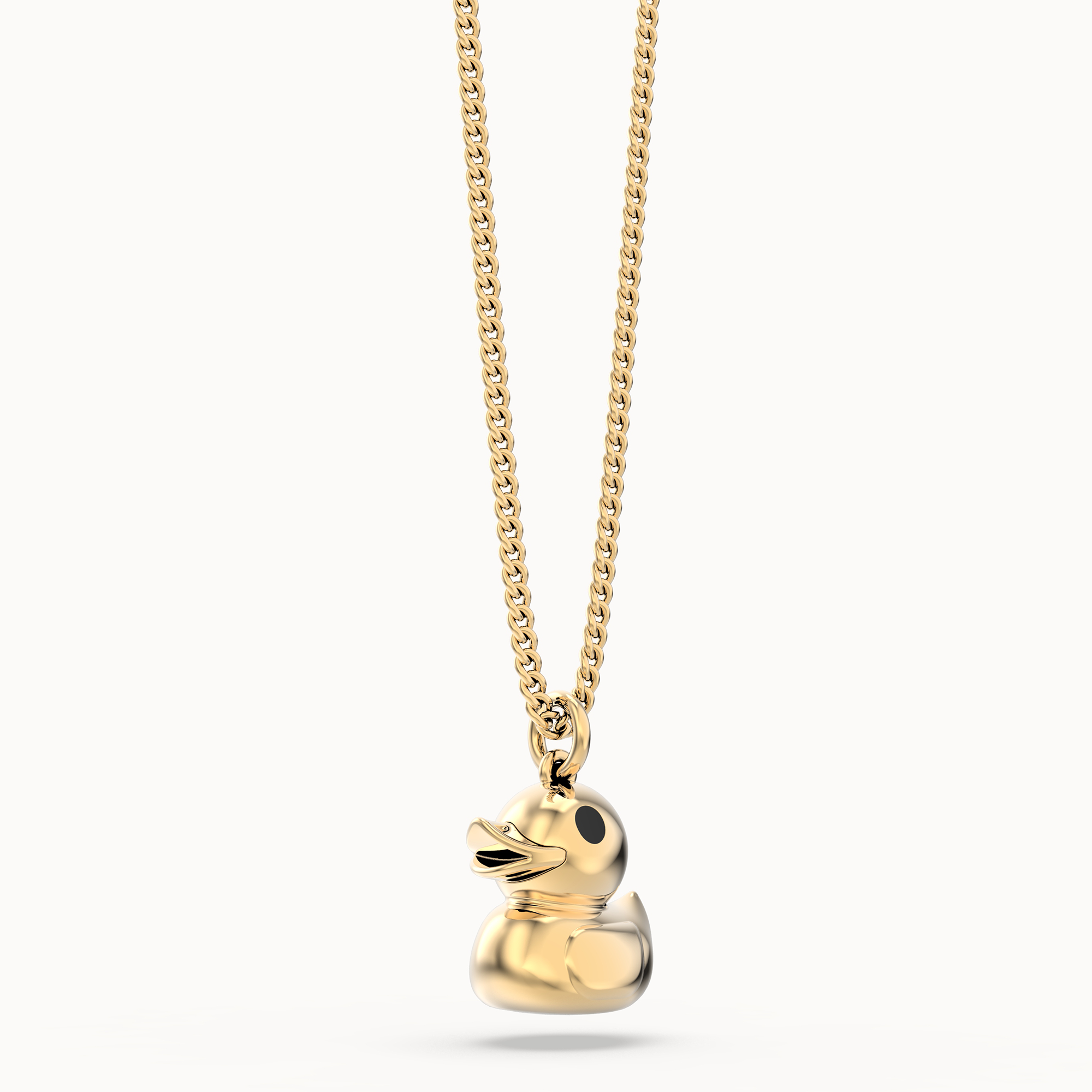 C. 1950 Vintage 18kt Yellow Gold Duck Pendant Necklace with .10 Carat Ruby  and .10 Carat Sky Blue Topaz | Ross-Simons